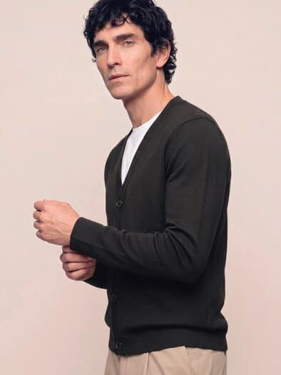 Milano Cardigan mit Baumwolle Schwarz