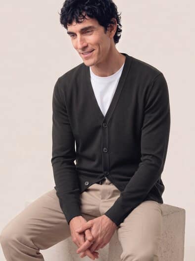 Milano Cardigan mit Baumwolle Schwarz