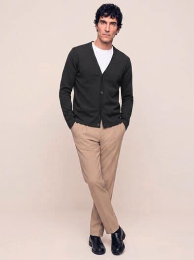 Milano Cardigan mit Baumwolle Schwarz