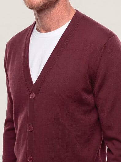 Milano Cardigan mit Baumwolle Bordeaux