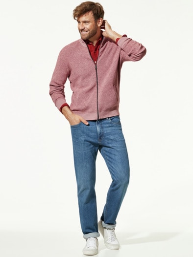 Zip-Jacke Tropical Ziegelrot