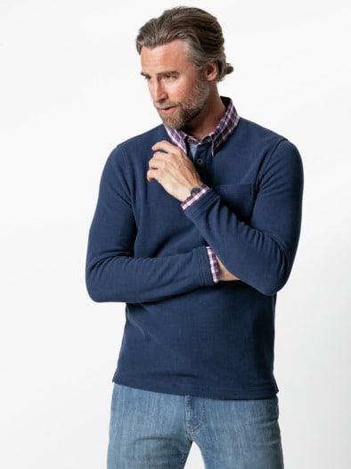 Hemdpullover 2 in 1 Marine