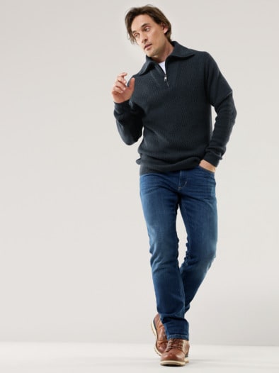 Vanise-Troyer Jeansblau