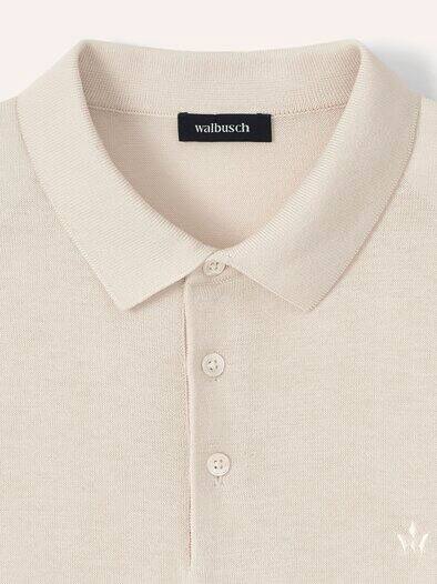 Premium Strickpolo Natur