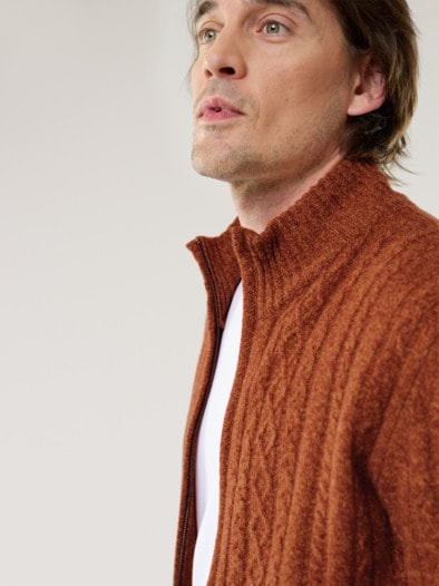 Cashmino Zopf-Strickjacke Terra