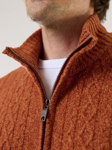 Cashmino Zopf-Strickjacke Terra