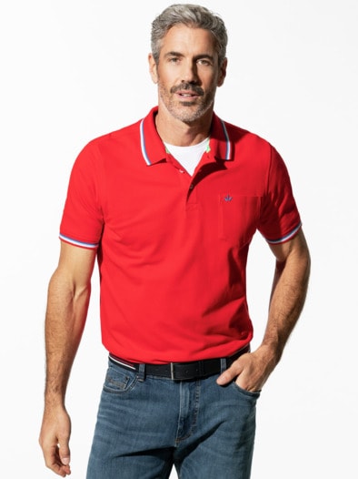 Pique-Polo Hitzefrei Rot