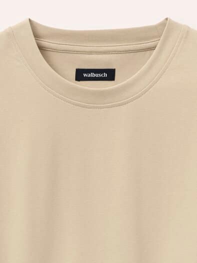 Langarmshirt aus Baumwollmix Sand