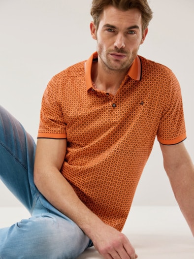 Mosaik-Polo Orange