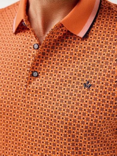 Mosaik-Polo Orange