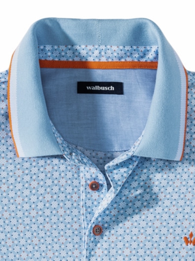 Mosaik-Polo Hellblau