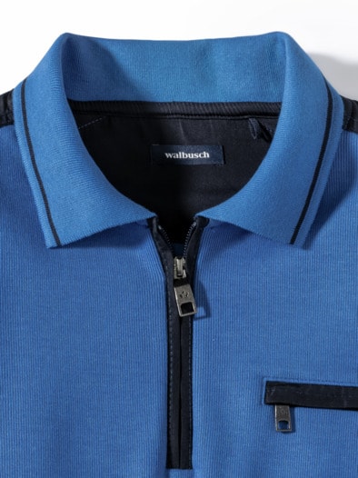 Extraglatt-Polo-Pullover 2.0 Azurblau