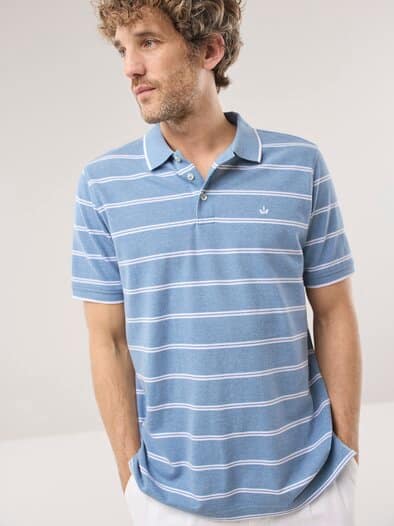 Bi-Colour Polo Ozeanblau