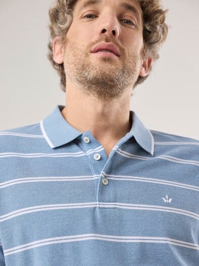 Bi-Colour Polo Ozeanblau