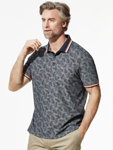 Extraglatt-Polo Bicolor Druck