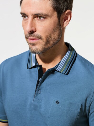 Extraglatt-Polo Sportsman Azurblau