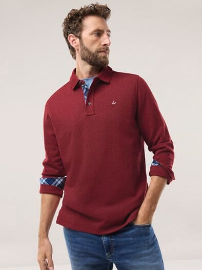 Premium Polo Dunkelrot