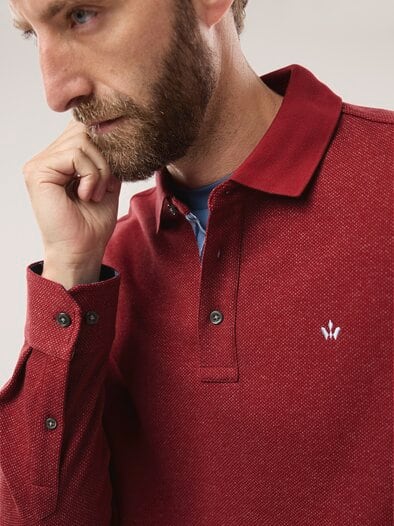 Premium Polo Dunkelrot