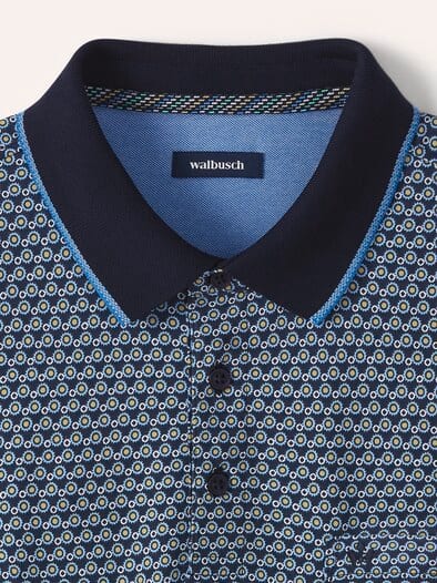 Extraglatt-Polo Bicolor Druck Minimal