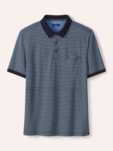 Extraglatt-Polo Bicolor Druck Minimal