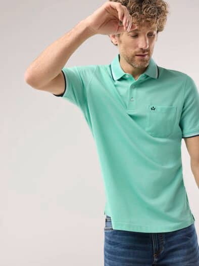 Extraglatt-Polo Bicolor Uni Mint
