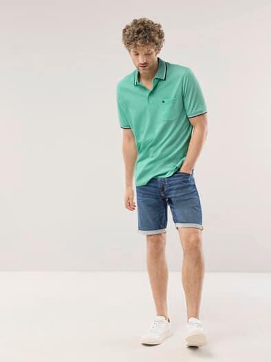 Extraglatt-Polo Bicolor Uni Mint