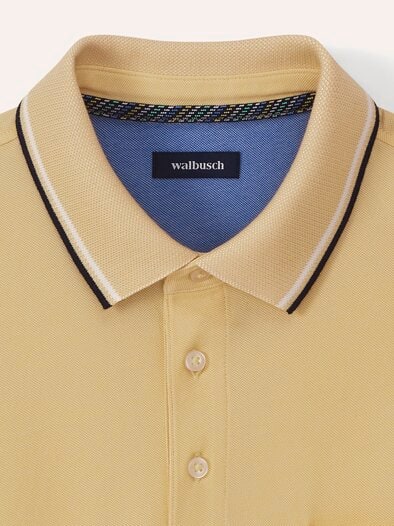Extraglatt-Polo Bicolor Uni Gelb