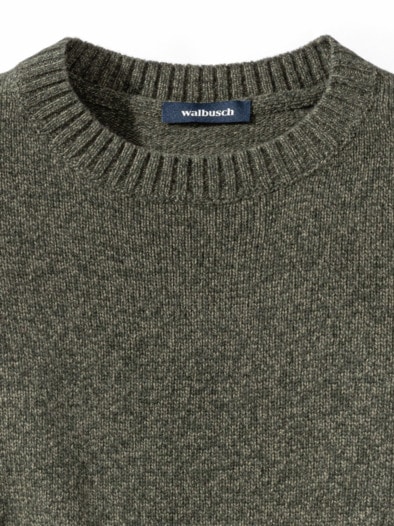 Lammwoll-Pullover Nahtlos Salbei