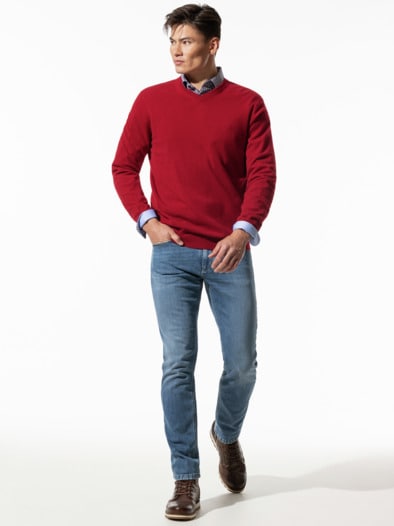Premium Cashmere-Pullover Rot