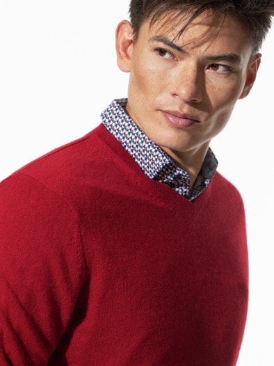 Premium Cashmere-Pullover Rot