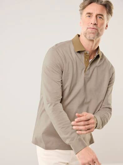 Jaquard-Polo Bicolor Sand
