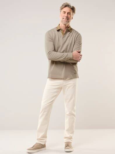Jaquard-Polo Bicolor Sand