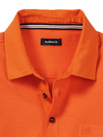 Flammgarn-Polo Bicolor Rotorange