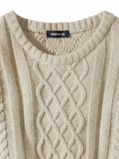 Aran-Pullover Natur