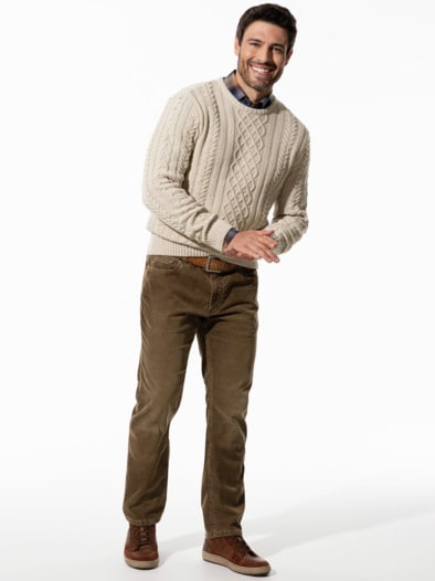 Aran-Pullover Natur