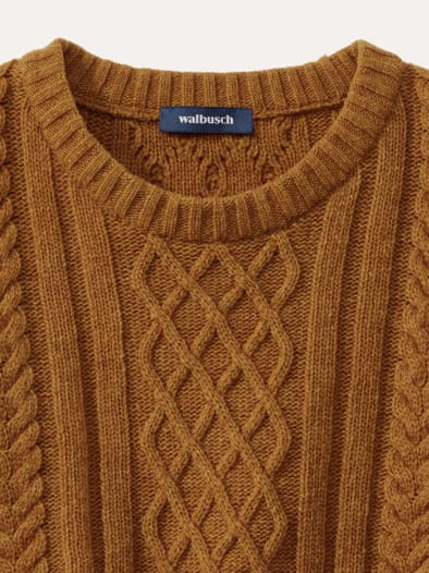 Aran-Pullover Messing