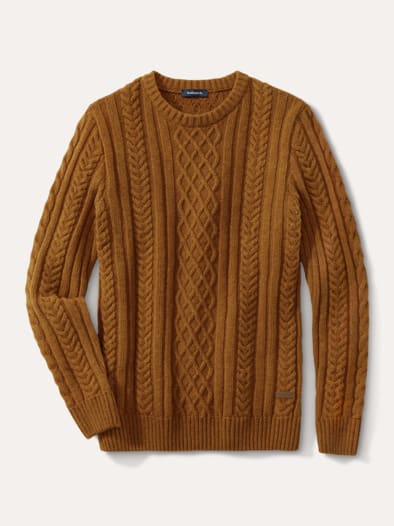Aran-Pullover Messing