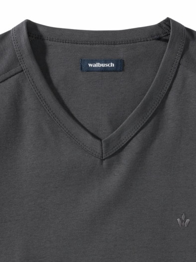Zu schade für drunter Shirt V-Neck Grau
