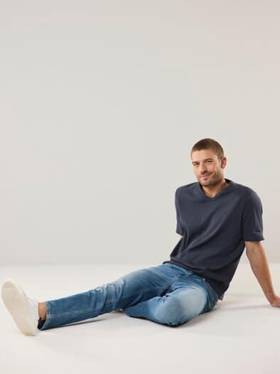 Zu schade für drunter-Shirt V-Neck Marine