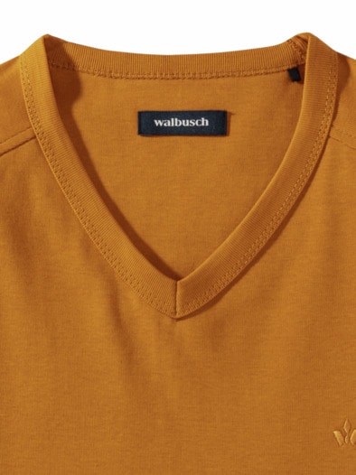 Zu schade für drunter Shirt V-Neck Safran