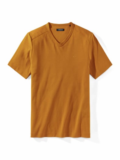 Zu schade für drunter Shirt V-Neck Safran