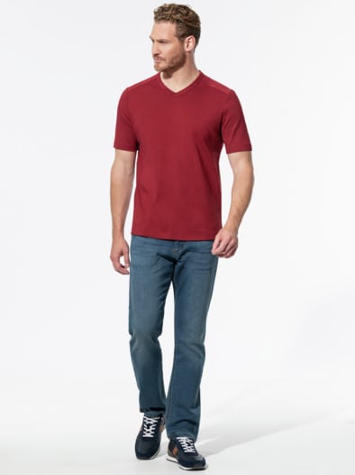 Zu schade für drunter Shirt V-Neck Rot