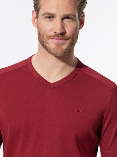 Zu schade für drunter Shirt V-Neck Rot