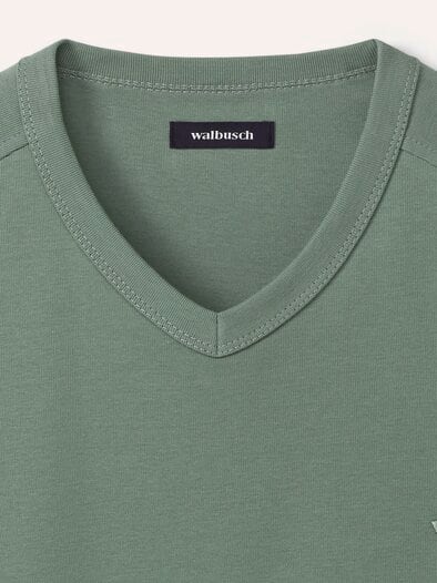 Zu schade für drunter-Shirt V-Neck Lindgrün