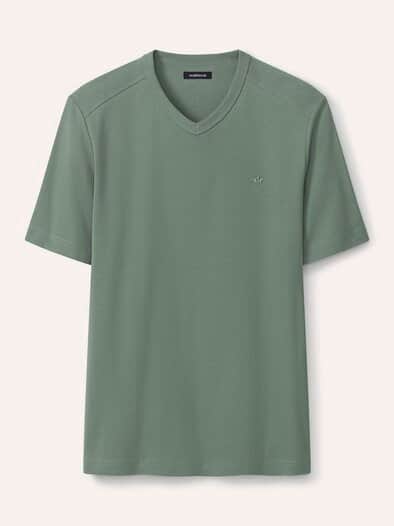 Zu schade für drunter-Shirt V-Neck Lindgrün
