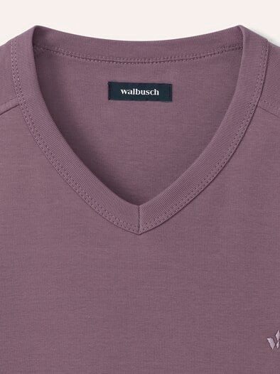 Zu schade für drunter-Shirt V-Neck Flieder