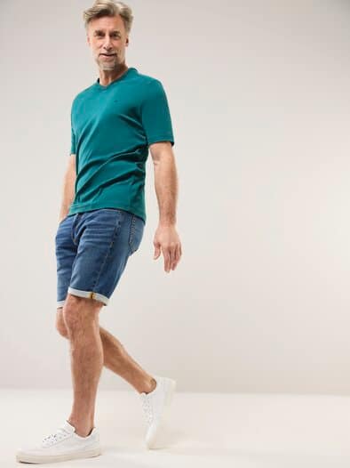 Zu schade für drunter-Shirt V-Neck Smaragd