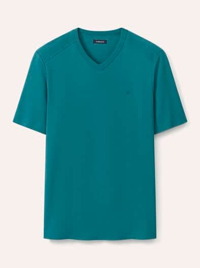 Zu schade für drunter-Shirt V-Neck Smaragd