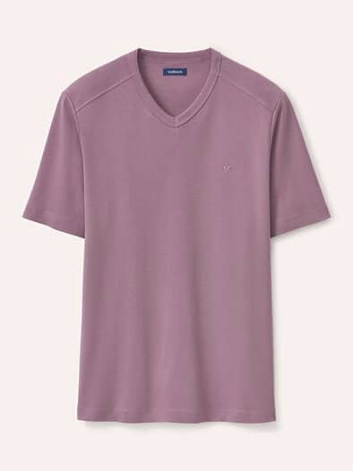 Zu schade für drunter-Shirt V-Neck Rosenholz