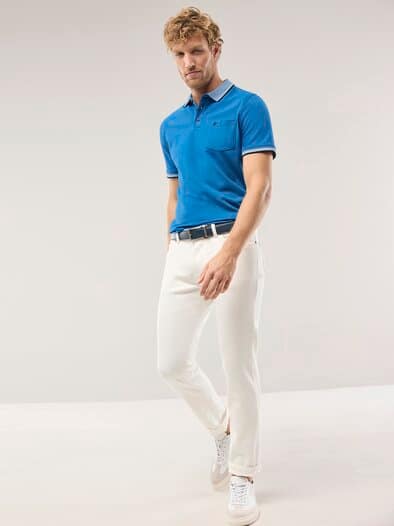 Pique-Polo Hitzefrei Uni Mittelblau